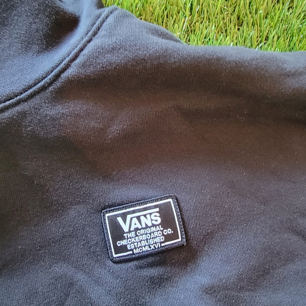 Vans Black Checkerboard Cropped Hoodie - Picture 3 of 4